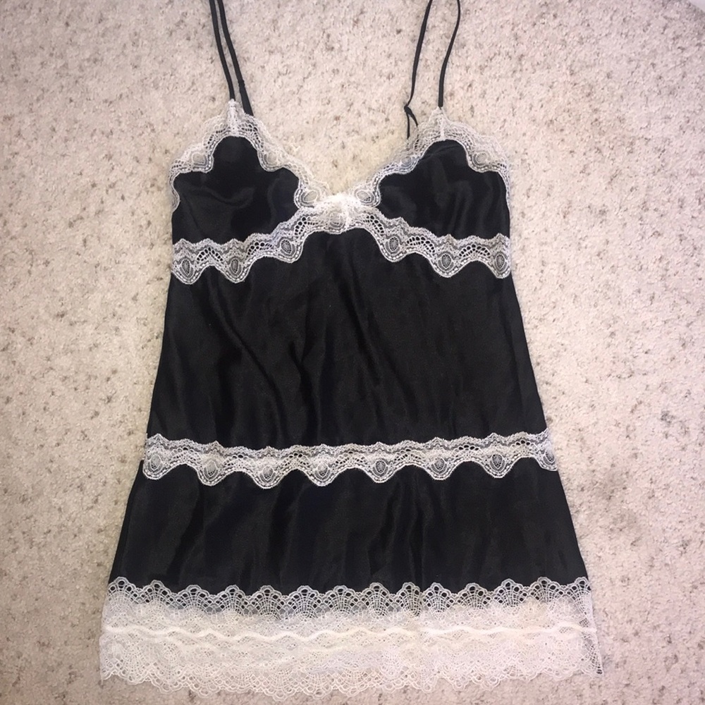 Silk and lace night gown